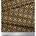 thumbnail image 2 of Soimoi Moss Georgette Fabric Check & Moroccan Ethnic Decor Fabric Printed Yard 42 Inch Wide, 2 of 3