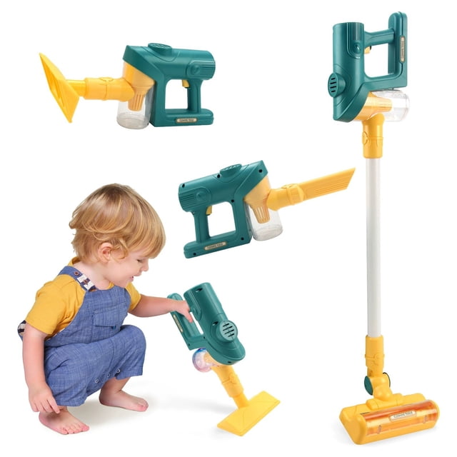 Aodebiao Pretend Play Vacuum Cleaner Toy with Realistic Sounds Safe Durable Educational Role Play Toy for Toddlers Motor Skills Development Lightweight Fun Cleaning Toy Gift for