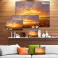 thumbnail image 2 of Design Art - Champ de Pavots sous Coucher de Soleil Lumineux, 2 of 3