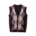 thumbnail image 1 of RKSTN Mens Sweater Vest Wool Blend Color Block Fashionable Sleeveless V Neck Button Up Cardigan Knit Sweater Minimalist Cardigan Spring Fall Versatile Coat Outfits, 1 of 8