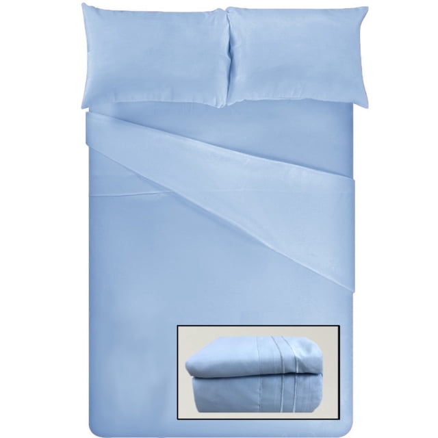 ViscoLogic EGYPTIAN COMFORT Silky Smooth Lightweight Bed Sheet Set - Brushed Micro - Deep Pocket - 4 Piece Set (Aqua, King)