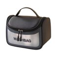 thumbnail image 2 of Translucent Cosmetic Bag, Cosmetic Bag Set Frosted Translucent PVC With Zipper Handle Portable Travel Bag, Hangable And Handy Cosmetic Bag, 2 of 8