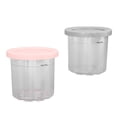 thumbnail image 1 of Ice Cream Container, 2 Pack 600ml Freezer Dessert Containers, Reusable Ice Cream Storage Cups with Lids, Compatible with NC299AMZ NC300s Series Ice Cream Makers, Dishwasher Safe, 1 of 8