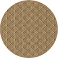 thumbnail image 1 of Ahgly Company Tapis d'Intérieur Ronds de Style Transitionnel Lavables à la Machine, Rouge Brun, 7 Pieds Rond, 1 of 7