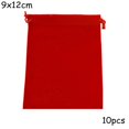 thumbnail image 1 of MYG 10 Drawstring Velvet Jewelry Bags Wedding Party Favor Gift Pouch Red, 1 of 9