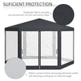 thumbnail image 4 of Outsunny Pavillon Hexagonal Φ13 Pieds pour Fête, Gazebo de Patio, Auvent d'Activité Extérieure et d'Événement, Abri Solaire Rapide, Pavillon avec Paroi Latérale en Moustiquaire et Maille, Gris Foncé, 4 of 10