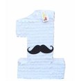 thumbnail image 1 of APINATA4U Large White Number One Pinata with Mustache Accent 20" First Birthday, 1 of 3