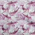 thumbnail image 1 of oneOone Rayon Pink Fabric Whale Craft Projects Decor Fabric Printed By The Yard 56 Inch Wide, 1 of 5