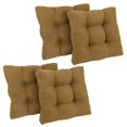 thumbnail image 1 of 19-inch Squared Microsuede Tufted Dining Chair Cushion (Set of Four), 1 of 2