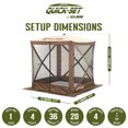 thumbnail image 2 of CLAM Quick-Set Traveler 6 x 6 Foot Portable 4 Sided Canopy Shelter, Brown, 2 of 7