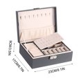thumbnail image 5 of LSLJS Jewelry Organizer Box Leather Large Jewelry Boxes Earrings Holder Organizer Storage Case Double Layer Display with Removable Tray Elegant Jewelry Box, 5 of 5