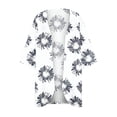 thumbnail image 4 of TIMIFIS Womens Floral Chiffon Kimono Cardigans Loose Beach Cover Up Half Sleeve Tops-White-MFall, 4 of 5