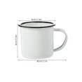 thumbnail image 2 of SHINYPASING 2Pcs Portable White Enamel Coffee Cups with Iron Interior and Handle for Indoor and Camping, 2 of 7