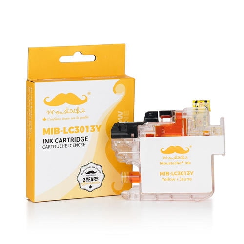 Cartouche d'Encre Jaune Compatible à Rendement Élevé pour Brother LC3013Y - avec Puce - Moustache®