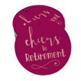 thumbnail image 1 of Inkdotpot Real Rose Gold Foil Cheers To Retirement Tags Favor Hang Paper Tags 50 Pieces, 1 of 6