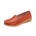 thumbnail image 2 of LSLJS Chaussures Décontractées Confortables Ajourées pour Femmes en Cuir avec Semelles Souples Talons Inclinés, Chaussures Compensées pour Femmes, 2 of 7