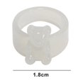 thumbnail image 2 of LYMAYTER Candy Color Ring Little Bear Ring - Korean INS Style, Acrylic, 2 of 6
