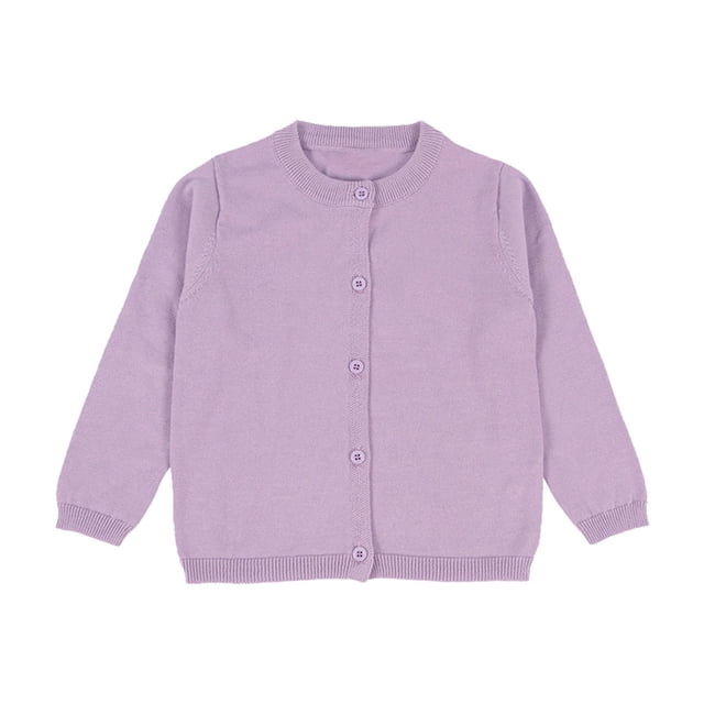 WEAIXIMIUNG Chandails à Capuchon pour Adolescentes Bébés Enfants Filles Cardigan Manches Longues Enfant Chandail Boutonné Fille Col Rond Cardigans Chandail