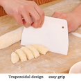 thumbnail image 3 of 2pcs Cake Scraper Cookie Biscuit Dough scraper dough scraper Spatula scraper dough scraper Chopper PP Plastic Baking Scraper Kitchen Bakery Tool, White, 3 of 9