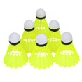 thumbnail image 2 of Badminton Shuttlecock, Nylon Badminton Nylon Fiber Yellow 6Pcs/Set 100g  For Training Accessory For Competition For Training For Recreation For Outdoor Sports, 2 of 8