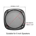 thumbnail image 2 of Unique Bargains Speaker Grill Cover 5 Inch 138mm Mesh Decorative Square Subwoofer Protector Black, 2 of 6