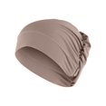 thumbnail image 1 of Women Solid Beading Hat Muslim Ruffle Cancer Chemo Hat Wrap Cap, 1 of 3