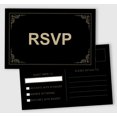 thumbnail image 1 of Inkdotpot RSVP Postcards (Set Of 50) 4"X6" Blank With Mailing Side,RSVP Reply Response Cards For Wedding Black Print Return Cards, 1 of 5