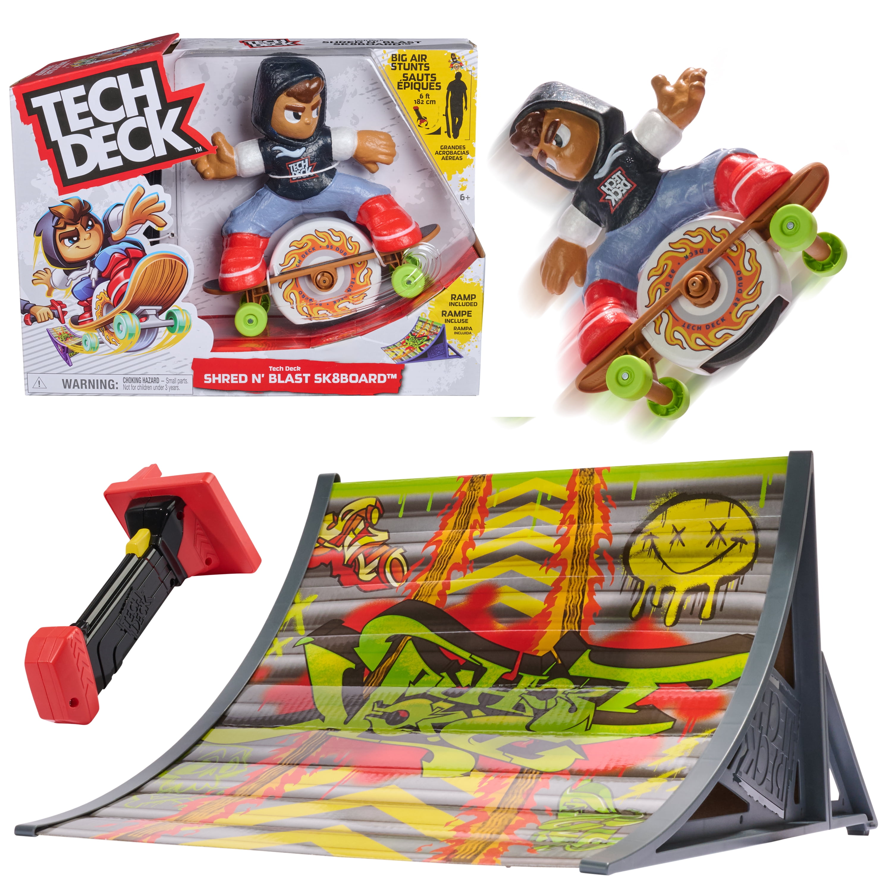 【中古】 FLAKE KIDS SKAT Tech Deck Shred N' Blast Motorized Skateboard Toy, for Ages 6 and
