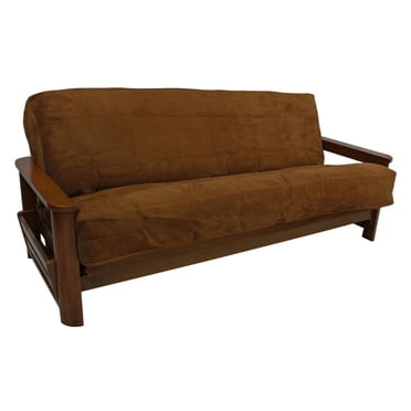 Solid Foam-Backed Microsuede 8 to 9-inch Full Futon Cover