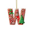 thumbnail image 2 of Hbdhejl 26 Pcs Lettres Rouges Décorations de Sapin de Noël Lettres de Canne de Bonbon avec Motif de Baies Mini Alphabet Ornements Suspendus Fête Maison Sapin de Noël Acrylique 2D, 2 of 4