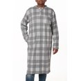 thumbnail image 1 of Robe à Carreaux Grise Adaptive à Dos Ouvert pour Homme, 1 of 6