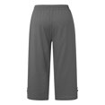 thumbnail image 5 of Women Fashion High Waisted Wide Leg Pants Drawstring Elastic Trousers Comfy Straight Leg Long Pants With Pockets, 5 of 5