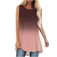 thumbnail image 2 of LSLJS Women Tank Summer Gradient Color Round-Neck Sleeveless Casual Tunic Tops Blouse, Womens Tank Tops, 2 of 5