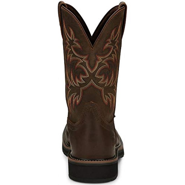 Justin Original Work Boots Men's Stampede Steel Toe Square Toe