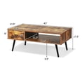 thumbnail image 2 of Gymax Table Basse Rétro Style Mi-Siècle Moderne Mobilier de Salon avec Tablette de Rangement Ouverte, 2 of 10