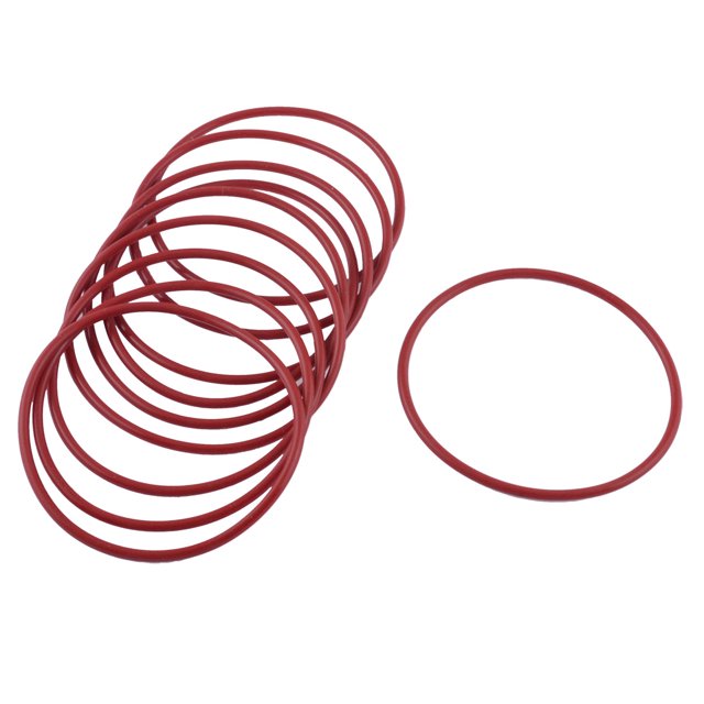 Unique Bargains 10 Pcs Soft Rubber O Rings Seal Washer Replacement Red 65mm x 2.5mm