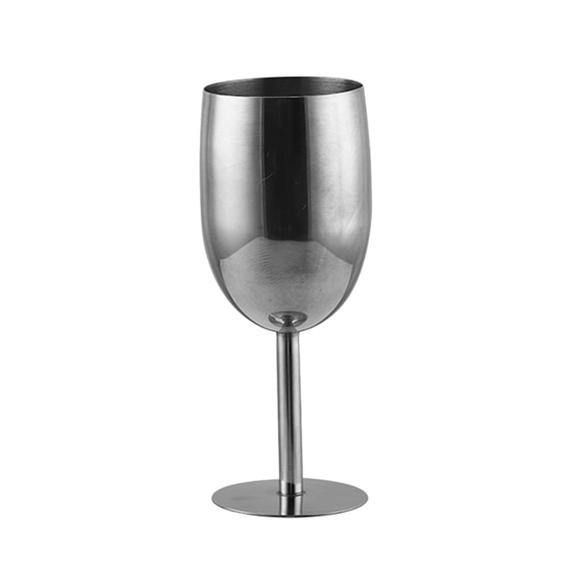 Birdeem Verre à Vin Rouge en Acier Inoxydable 304, Calice à une Seule Couche pour Restaurant, Verre à Vin en Acier Inoxydable.