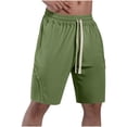 thumbnail image 1 of Plebaso Mens Casual Shorts Elastic Waist Drawstring Summer Shorts Plain Loose Running Shorts with Pockets, 1 of 4