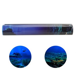Fond du réservoir de poisson, fond de l'aquarium 3D Arrière-plan de l'aquarium PVC Affiche de fond adhésive Seaworld pour la décoration de réservoir de poisson d'aquarium