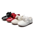 thumbnail image 5 of B91xZ Chaussures de Fille Robe Paillettes Fleur Petite Fille Talons Bas Fête Mariage Chaussures, Rouge 8.5, 5 of 5