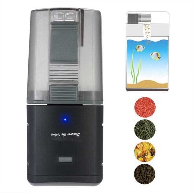 Feeder,Fish Dispenser Adjustable Tank Fish Dispenser App Voice Compatible Fish Feeder Adjustable Outlet App Feeder Tank Fish Outlet App Voice Dispenser Adjustable Outlet Feeder Huiop Fish