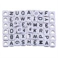 thumbnail image 3 of jifeng 200pcs Acrylic Alphabet Spacer Beads Square Spacer Jewelry Making Accessory DIY 1, 3 of 9