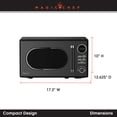 thumbnail image 2 of Magic Chef Micro-Ondes de Comptoir Classique Rétro 0,7 Pied Cube 700 Watts, Noir, 2 of 11
