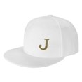 thumbnail image 1 of ZICANCN Alphabet J Pattern Baseball Caps, Trucker Hats for Men And Women, Adjustable Breathable Flat Caps, White, 1 of 6