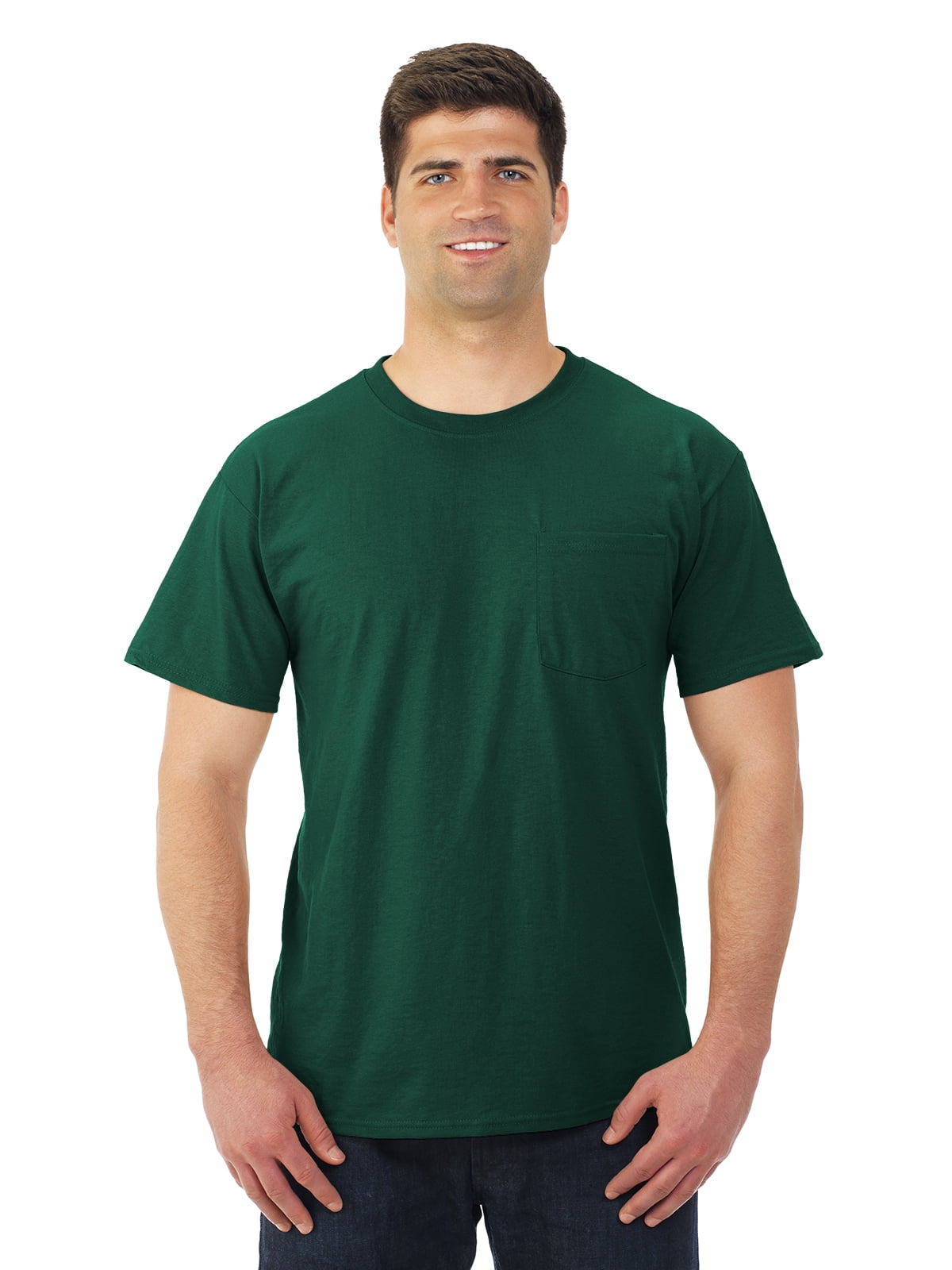 Jerzees Mens DRI-POWER Active Short Sleeve Pocket Crew T-Shirt, M, Burnt Orange
