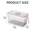 thumbnail image 3 of Oleegame 1PC Kids Snack Boxes For School Kitchen Storage Basket Kitchen Storage Basket Clear Stackable Fridge Storage Containers With Handle Bread Box For Kitchen Counter Airtight, 3 of 8
