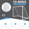 thumbnail image 3 of Costway 6 FT  x 4 FT Portable Kids Soccer Goal Quick Set-up for Backyard Soccer Training, 3 of 10