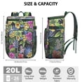 thumbnail image 4 of Vibrant Colorful Floral Insulated Backpack Cooler, Leakproof Cooler Bag with Exotic Flower Pattern for Outdoor Use, 4 of 6