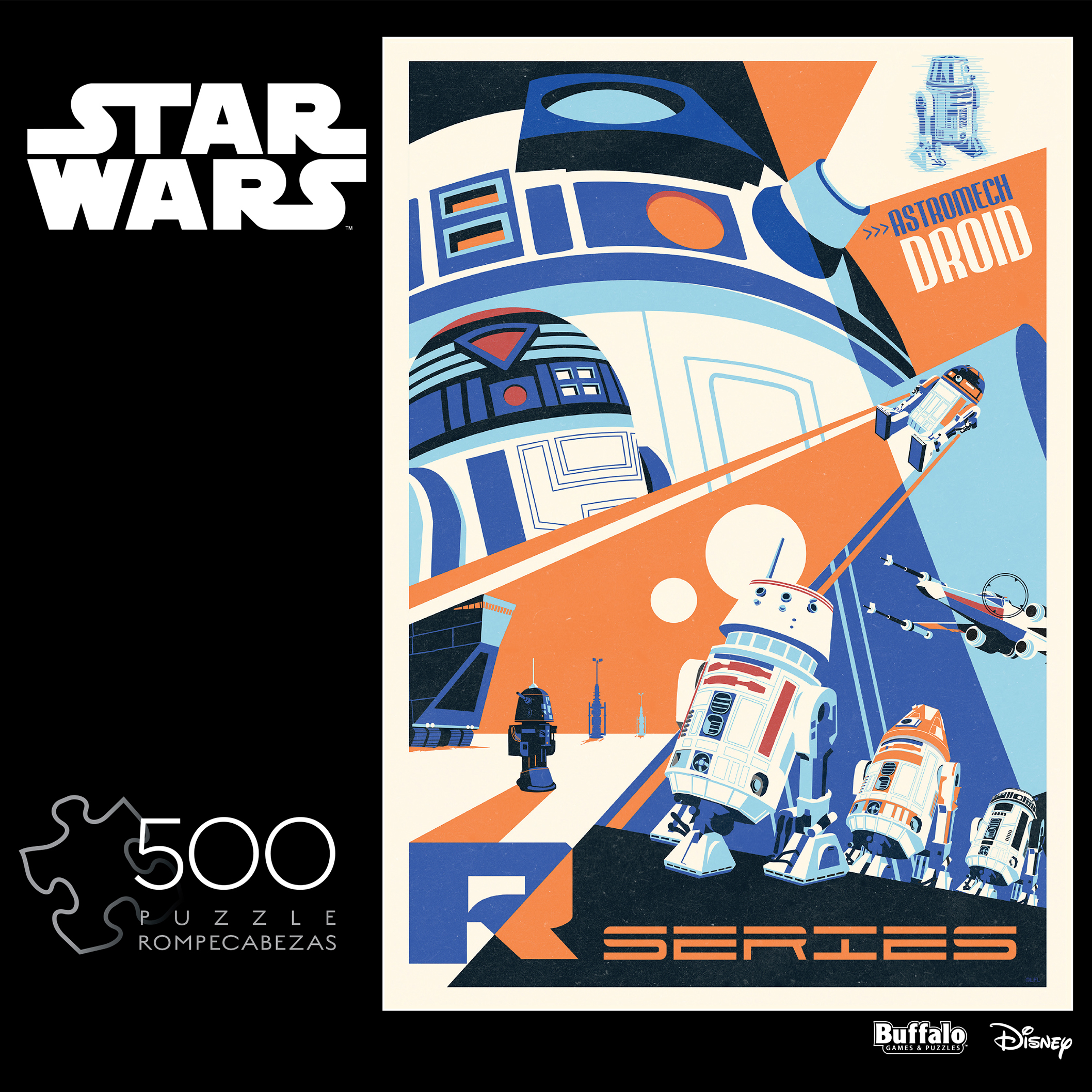Puzzle en pièces emboîtables de 500 pièces Buffalo Games Droids You Can Count On pour adultes à partir de 14 ans+