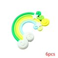 thumbnail image 1 of 6pcs Rainbow Decoration Candy Color Stars Clouds Soft Pottery Polymer Clay Hair Rainbow DIY, 1 of 2
